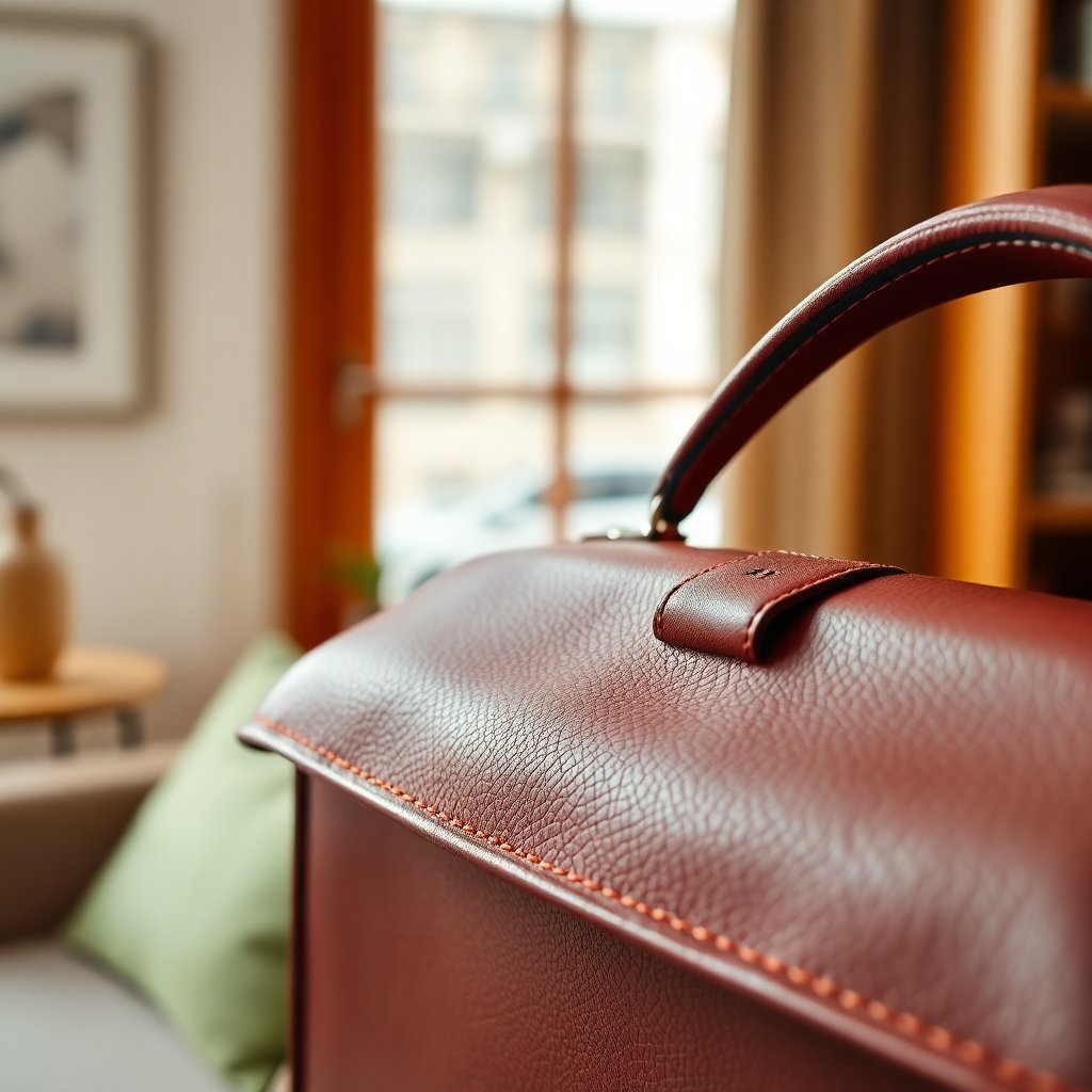 Lisbon Leather Briefcase gallery 1