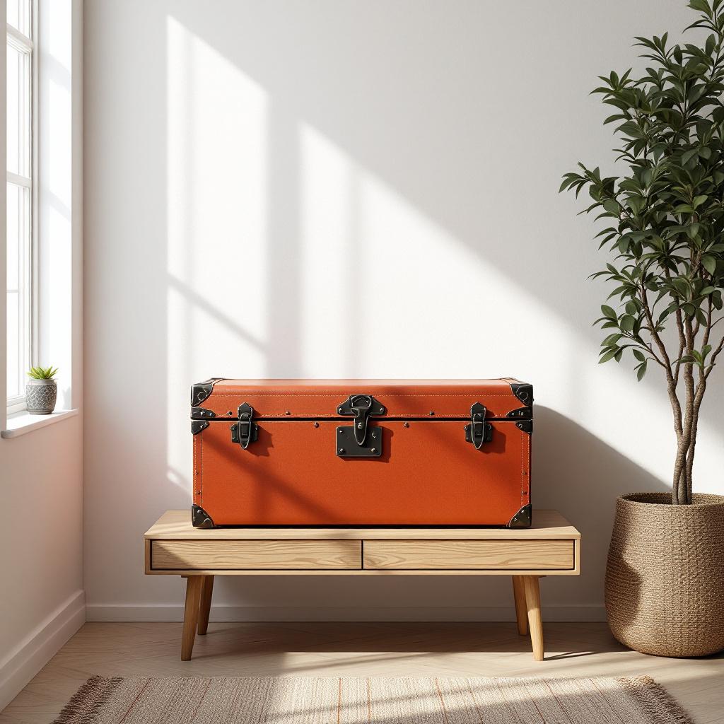Montpellier Leather Storage Trunk