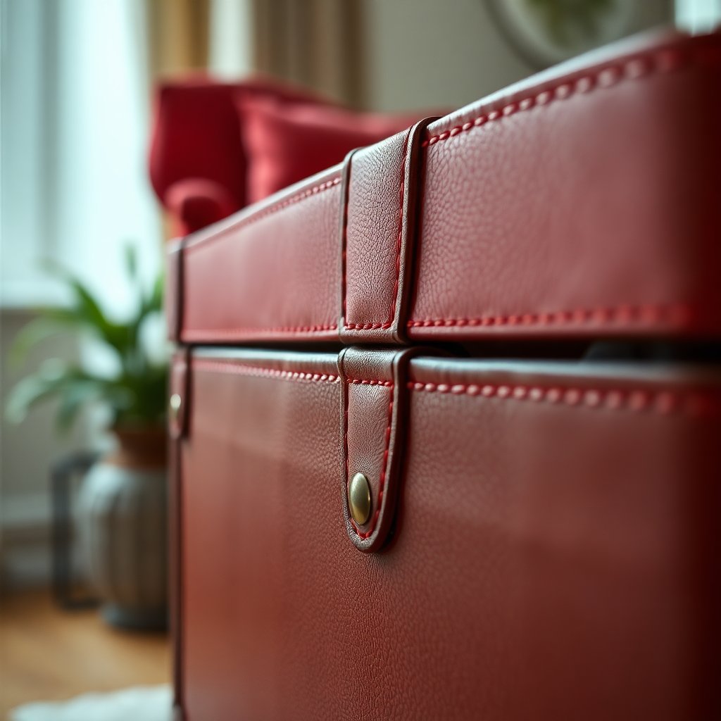 Montpellier Leather Storage Trunk gallery 1